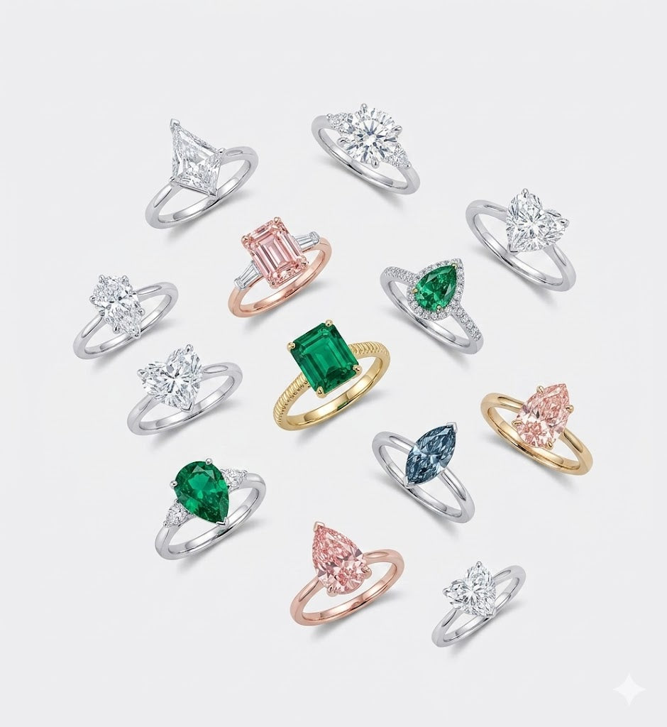 Fancy Shape&Color Rings