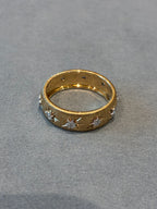 Band 14K Yellow Gold Side Stone 0.125ct/10p