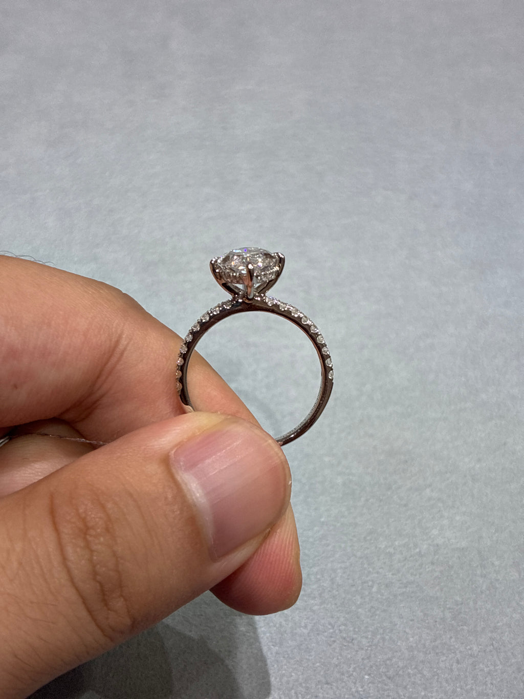 Deposit For Anthony,Ring 18K gold ,main stone Marquise 3.1ct D VVS2 side stone 0.455ct