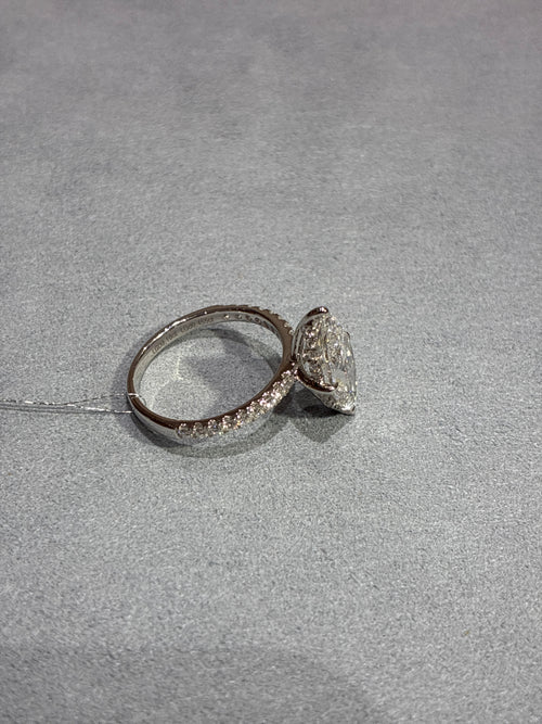 Deposit For Anthony,Ring 18K gold ,main stone Marquise 3.1ct D VVS2 side stone 0.455ct
