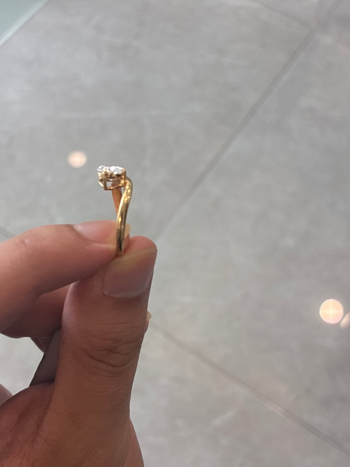 Deposit for Kitty,18k pear diamond