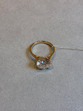 For Ziamy,14k yellow gold,main stone round cut 4ct D VVS1,side stone 0.341ct