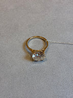 For Ziamy,14k yellow gold,main stone round cut 4ct D VVS1,side stone 0.341ct
