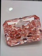 For Moonnoica,pink radiant with plain band ring,14k yellow gold band,4prong setting