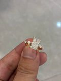 Deposit for 211.gbby,4ct radiant cut,side stone marquise.18K yellow gold.