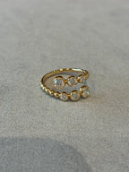 Band Side Stone 0.843ct /6 p 18K Yellow Gold