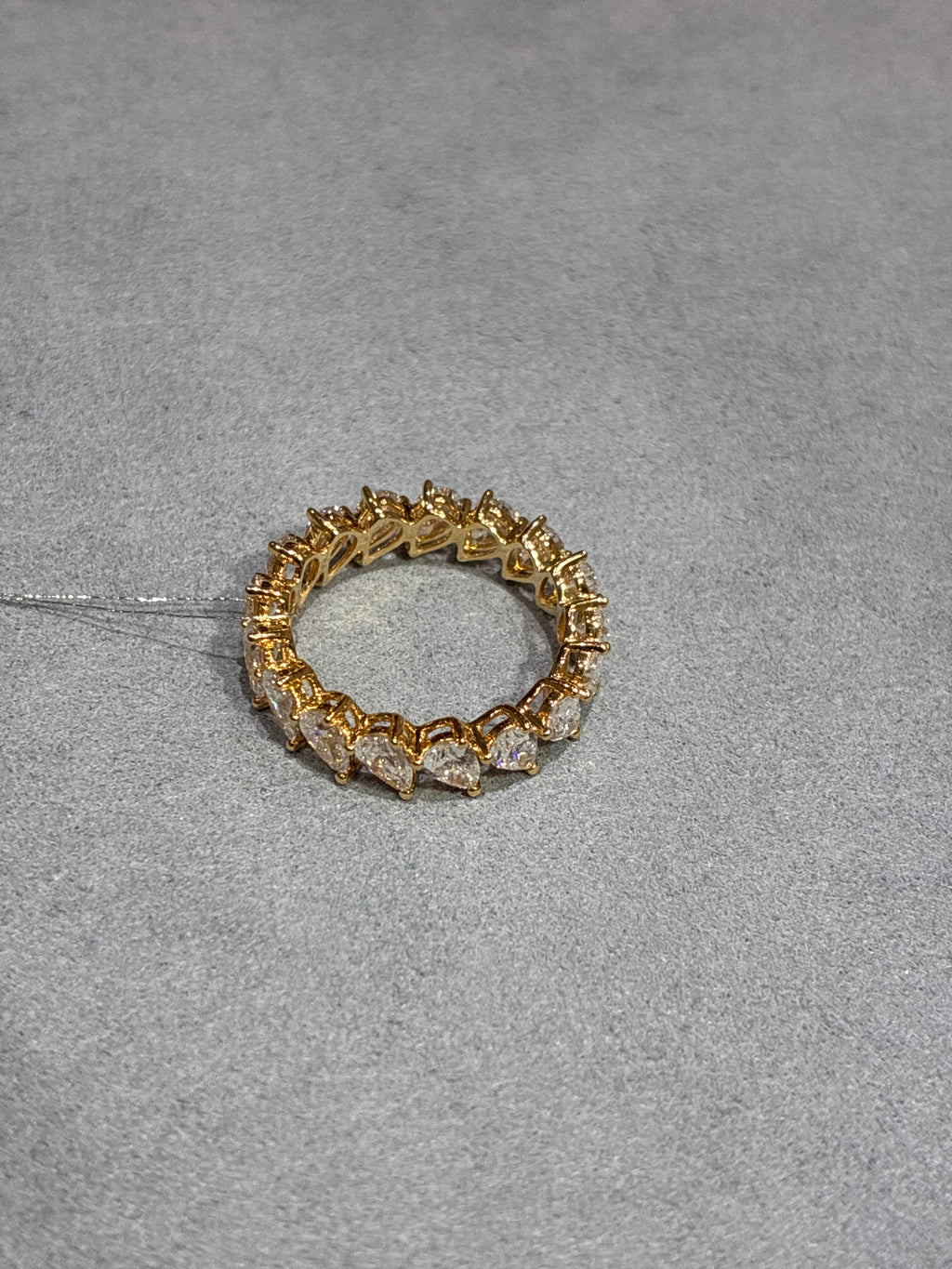 For McLean,Eternity Ring,Pear Cut,side stone 3.307ct/17p