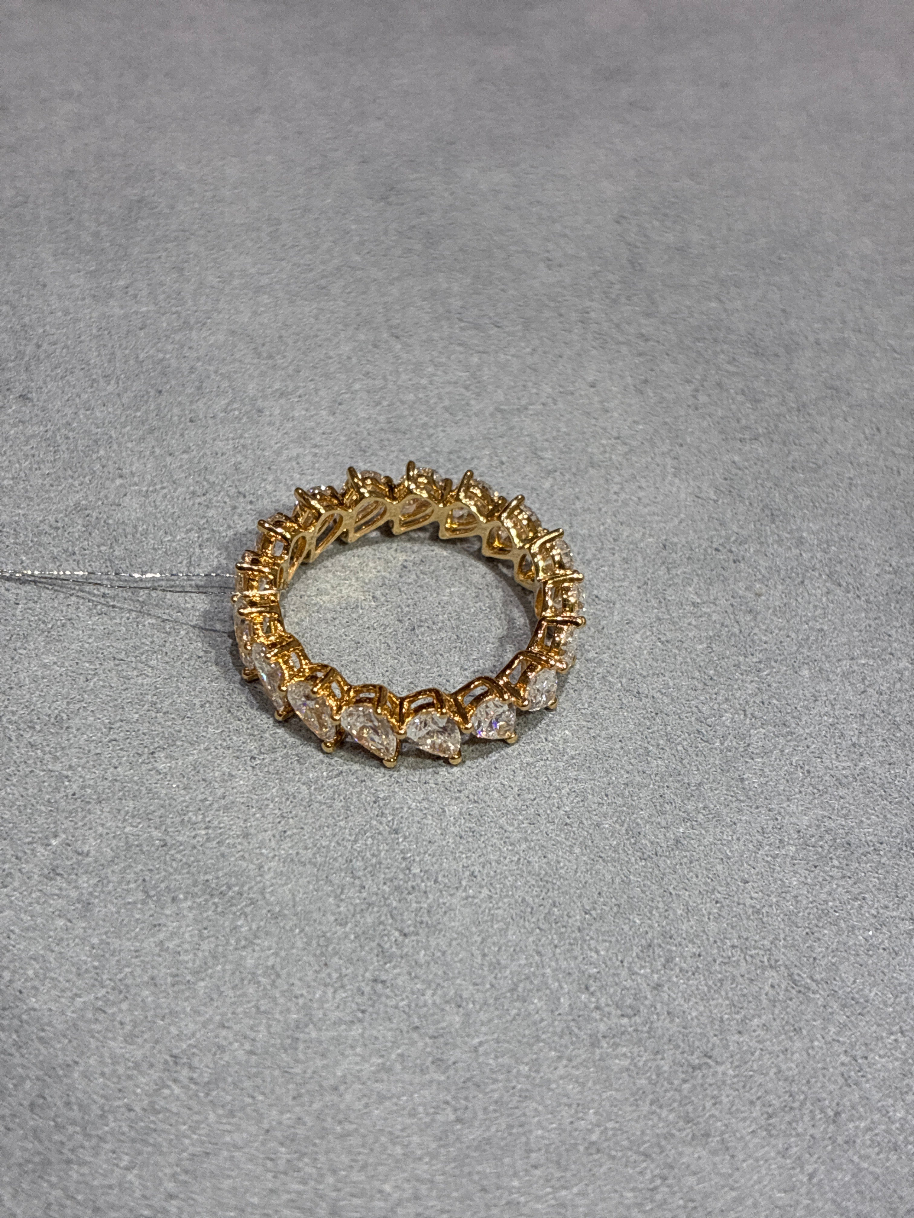 For McLean,Eternity Ring,Pear Cut,side stone 3.307ct/17p