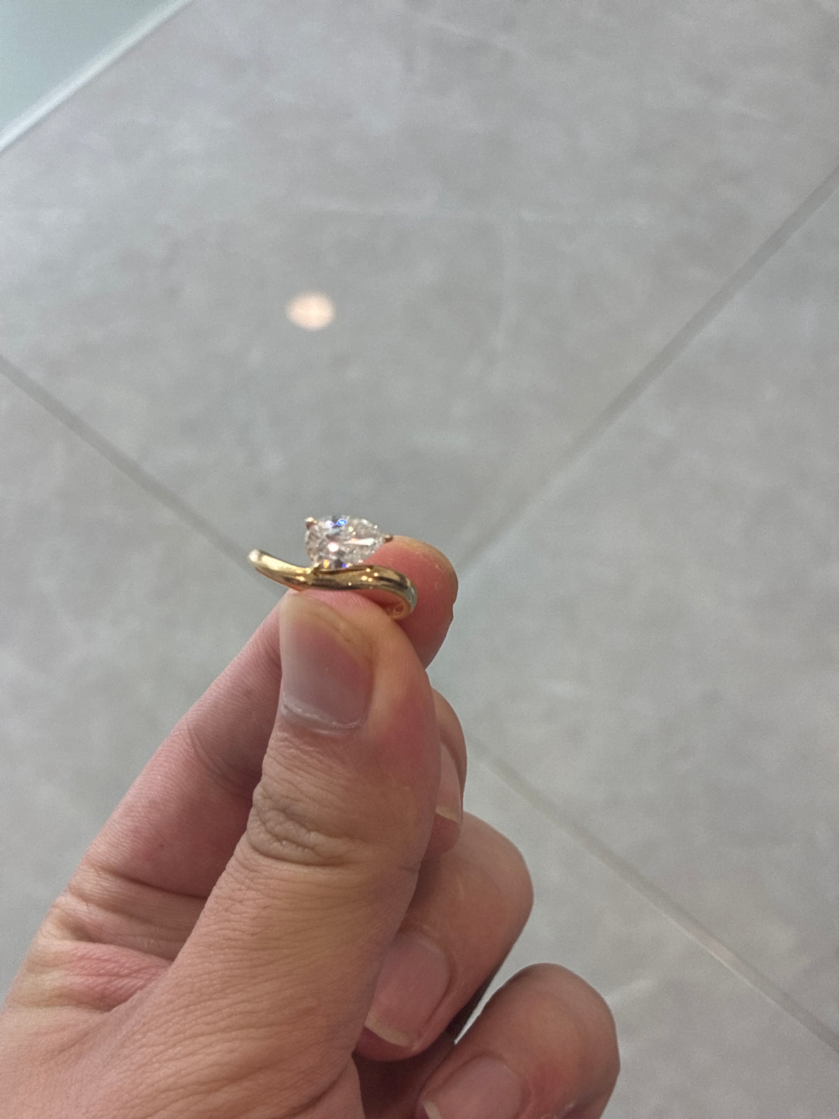 Deposit for Kitty,18k pear diamond