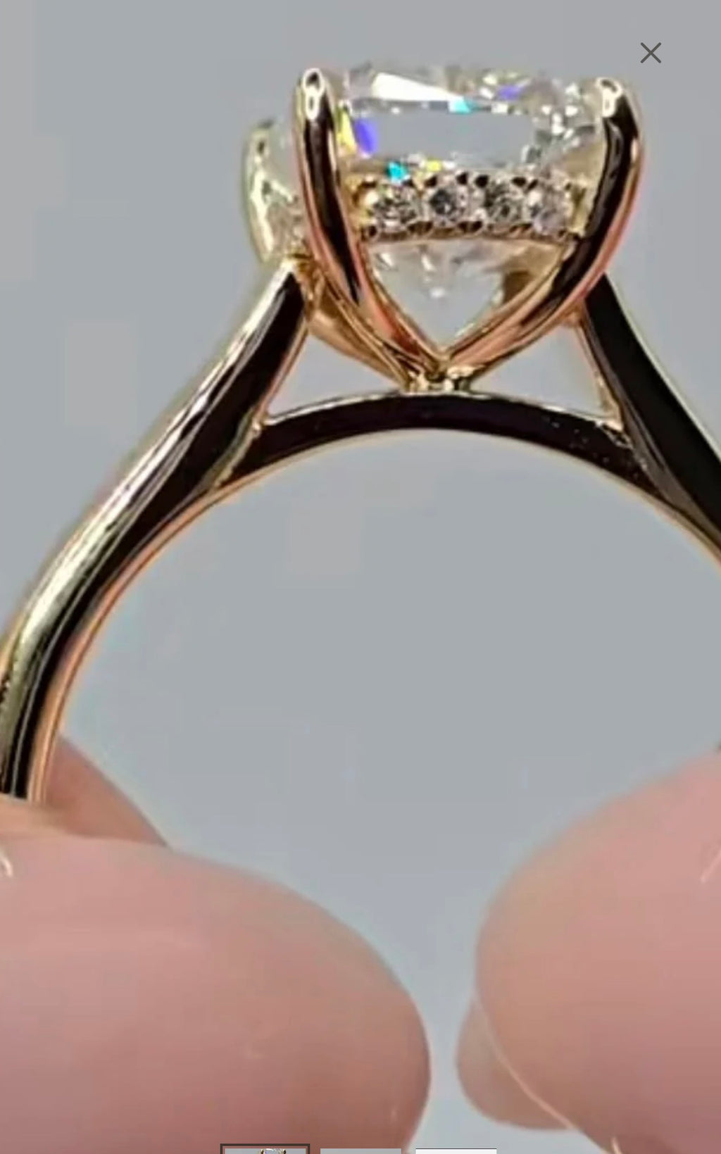 Deposit for Mary,14white gold,flower basket and cathedral setting,hidden halo