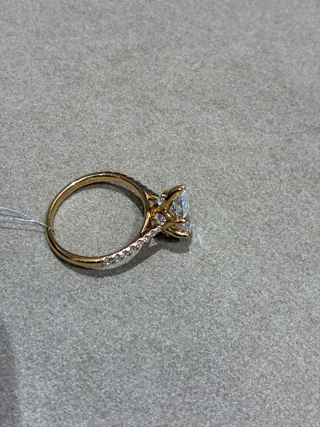 Half Deposit for Ariana,18K Yellow Gold Ring Marquise Cut 2ct side stone 0.485ct