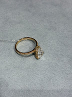 For Jane,18K gold,Pair Cut 2.07ct D VVS2 side stone 0.397ct