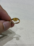 For Maggie,Wavy Ring,18K Gold,main stone Fancy yellow