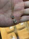 For deexiong815,necklace with pendent .pear diamond 3.06ct and round diamond 0.636ct