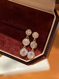 Stud Earring  2.076ct /6p           |Oval Cut     |From small to big                         |14K Yellow Gold