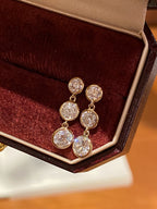 Stud Earring  2.076ct /6p           |Oval Cut     |From small to big                         |14K Yellow Gold