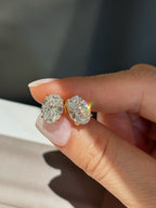 Stud Earrings | Oval Cut Over4ct/2p