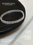 Tennis Bracelet ｜ Oval Cut 0.5ct/p  18.308ct/36p   6.7inches        18K White Gold