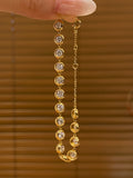 Adjustable Bracelet
Round Lab-Grown Diamond: 1.496ct / 15p  18K Yellow Gold
