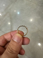 For PAMELA,14k,half eternity band.Every side stone a lomost 0.18/piece.Band thinner and thinner