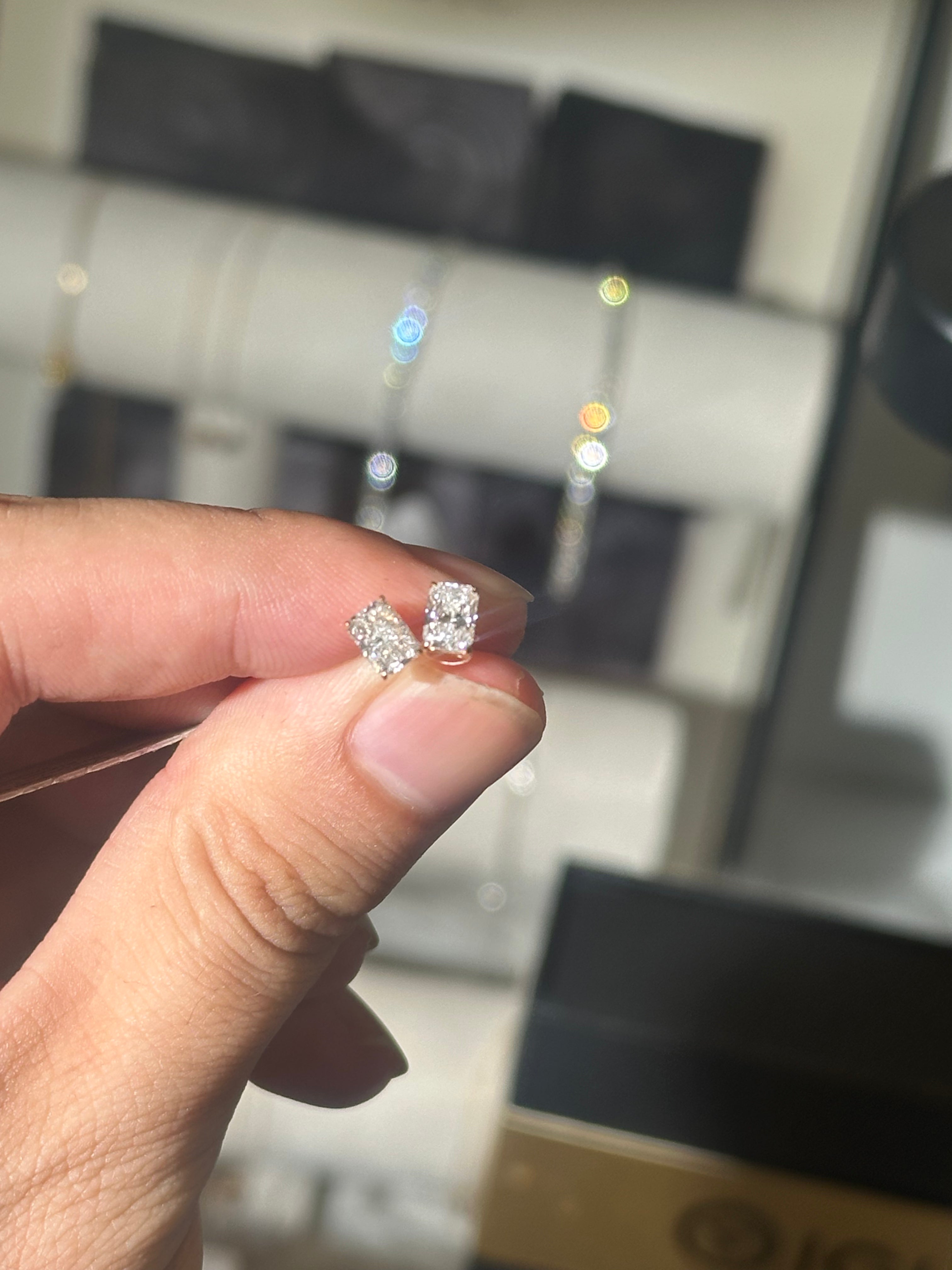 For AlieO,stud with radiant cut ,total 1.5ct