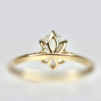 Deposit for Mary,14white gold,flower basket and cathedral setting,hidden halo